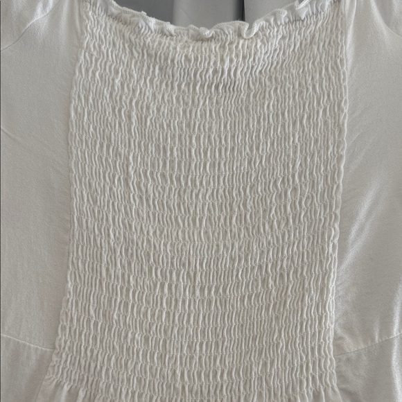 White Ruffle Peplum Sleeveless Blouse Cottagecore Top Romantic Small - Picture 4 of 6